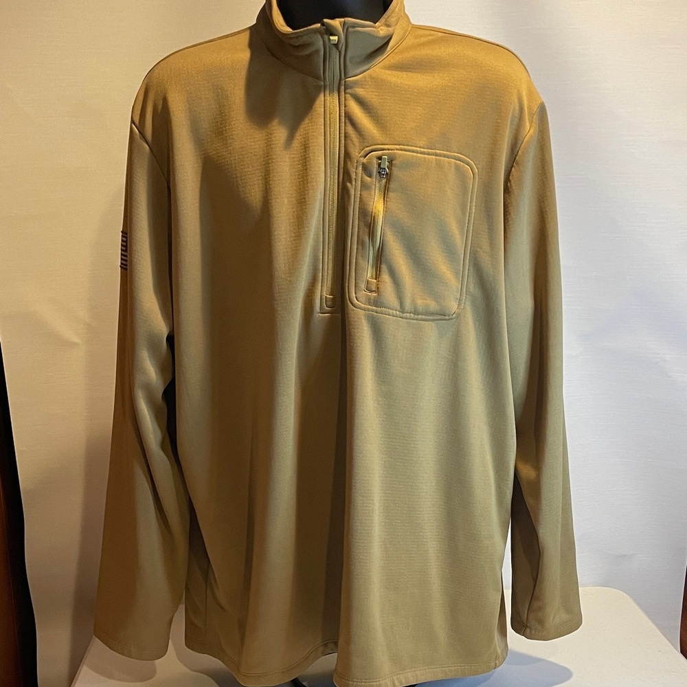 Grunt Style MEN'S 1/2 ZIP WAFFLE TOP - COYOTE